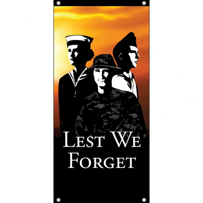 Lest We Forget Flag - Triservices