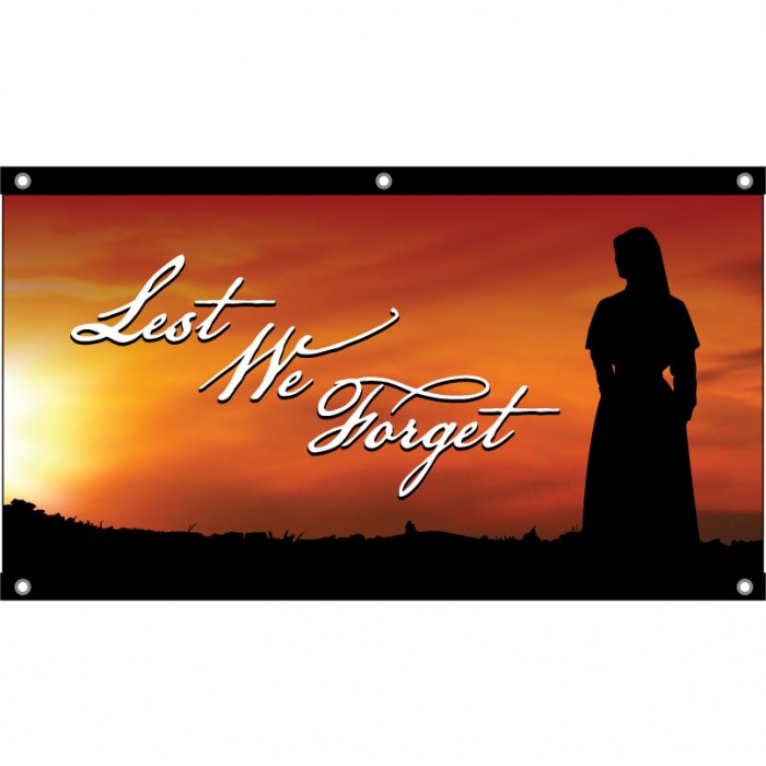 Lest We Forget Flag - Sunset Nurse