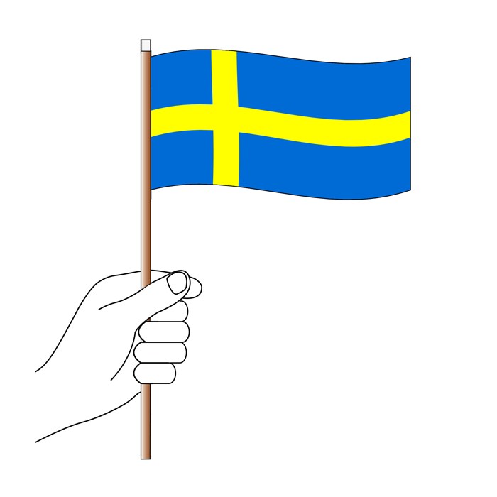 Sweden Handwaver Flag