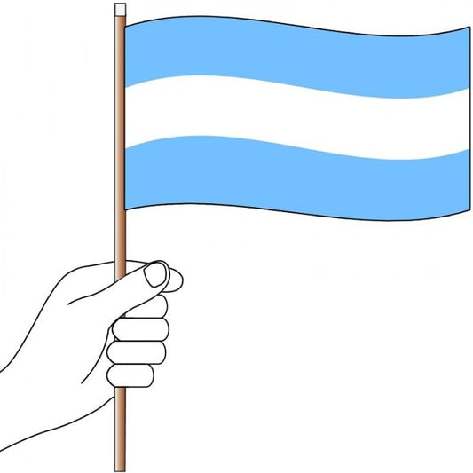 Argentina (Without Crest) Handwaver Flag