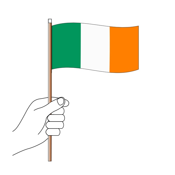 Ireland Handwaver Flag