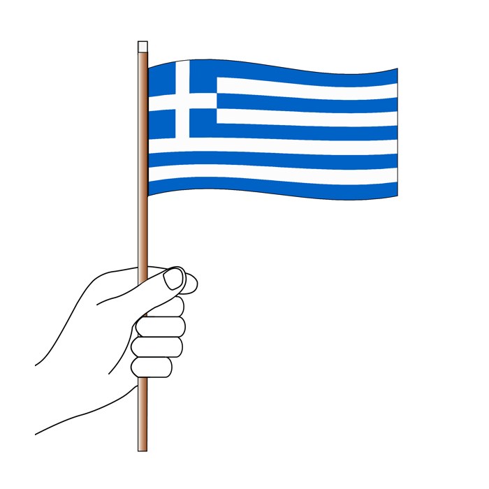 Greece Handwaver Flag