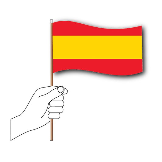 Spain (Without Crest) Handwaver Flag