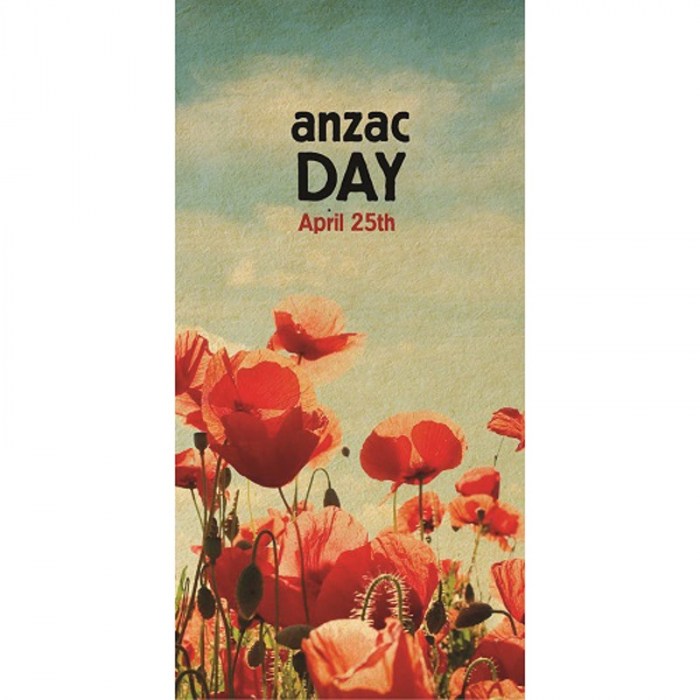 ANZAC Day Flag - Poppies and Sky