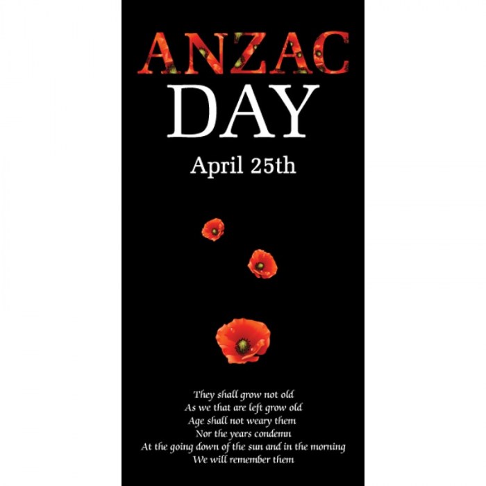 ANZAC Day Flag - Ode of Remembrance