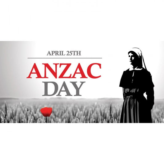 ANZAC Day Flag - Nurse and Red Poppy