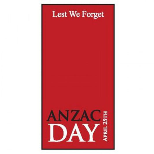 ANZAC Day Flag - Lest We Forget Red