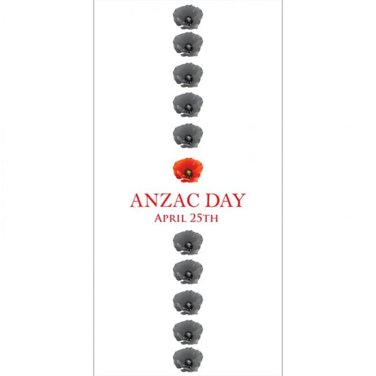 ANZAC Day Flag - Poppies in a Row