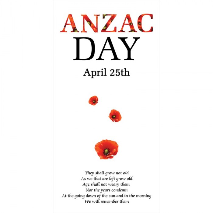 ANZAC Day Flag - Ode of Remembrance