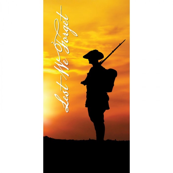 Lest We Forget Flag - Soldier Sunset