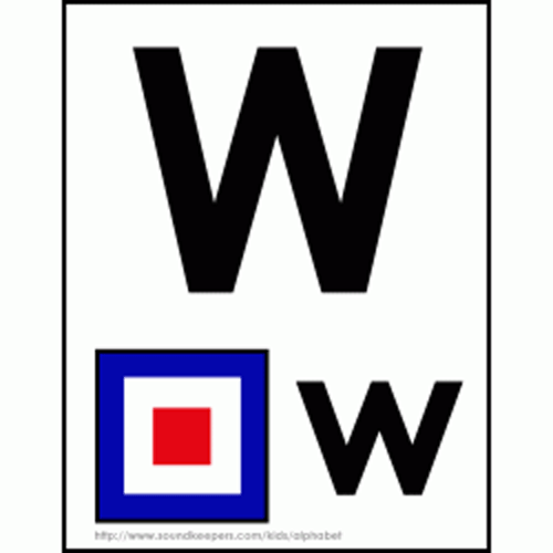 W - Whiskey Code Flag.
