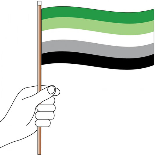 Aromantic Handwaver Flag
