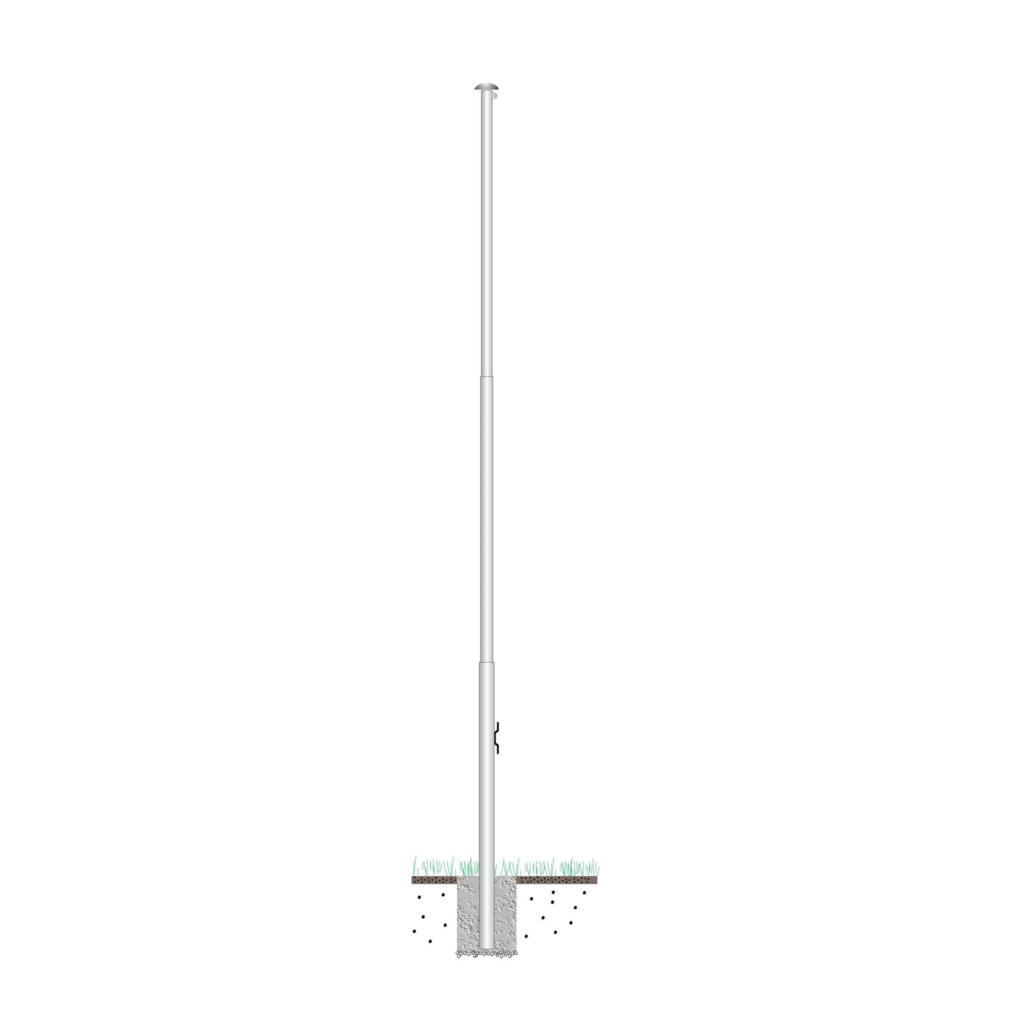 Telescopic Flagpole 6m