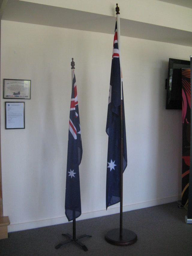Indoor Wooden Flagpole Sizes - 1800mm and 2400mm