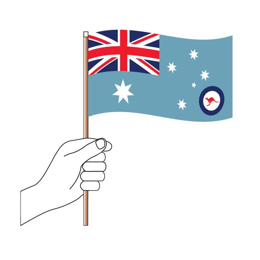 Air Force Ensign (RAAF) Handwaver Flag