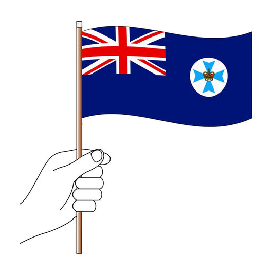 QLD State Handwaver Flag