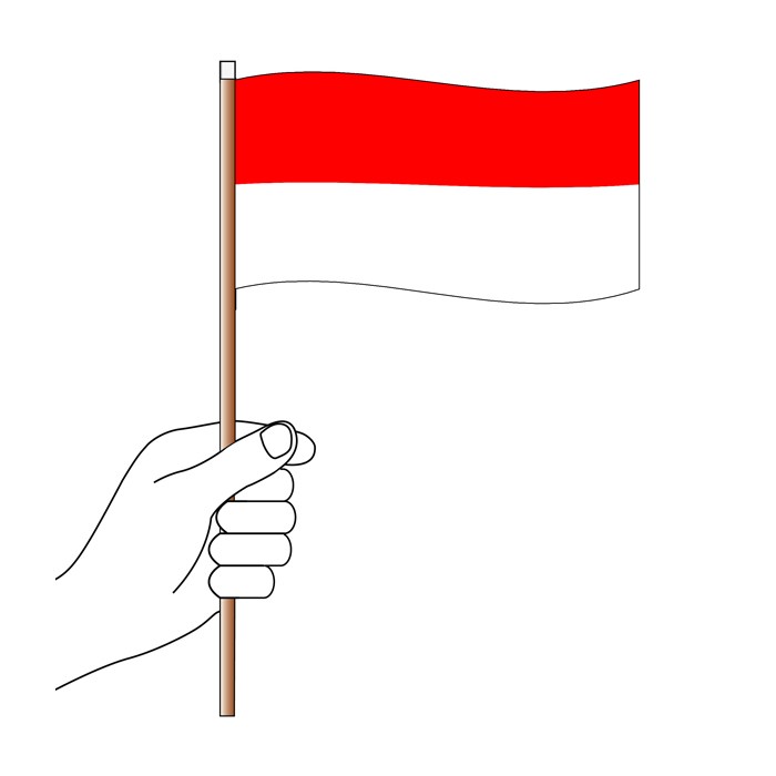 Indonesia Handwaver Flag