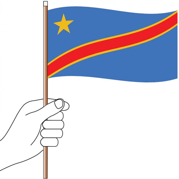 Democratic Republic of the Congo Handwaver Flag