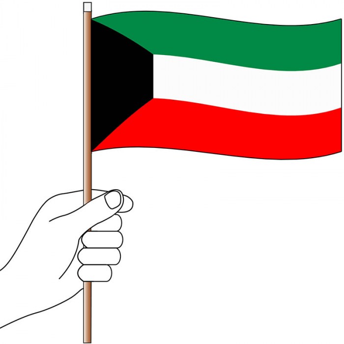 Kuwait Handwaver Flag