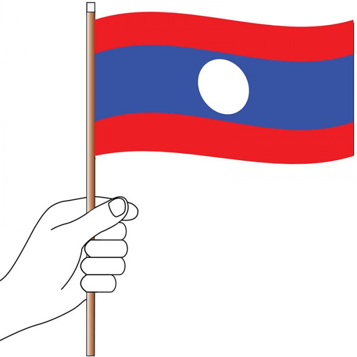 Laos Handwaver Flag