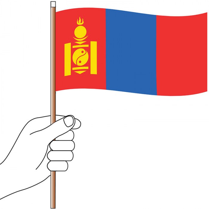 Mongolia Handwaver Flag