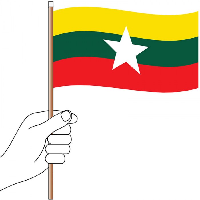 Myanmar Handwaver Flag