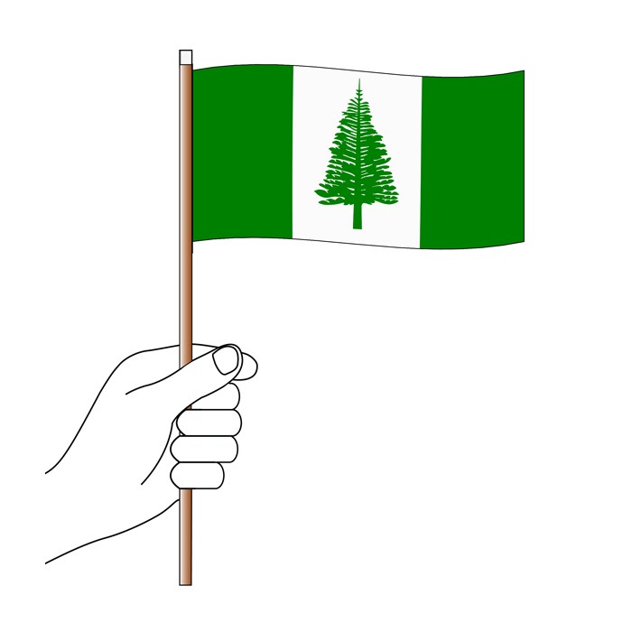 Norfolk Island Handwaver Flag