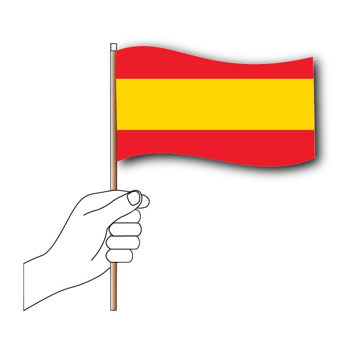 Spain (Without Crest) Handwaver Flag