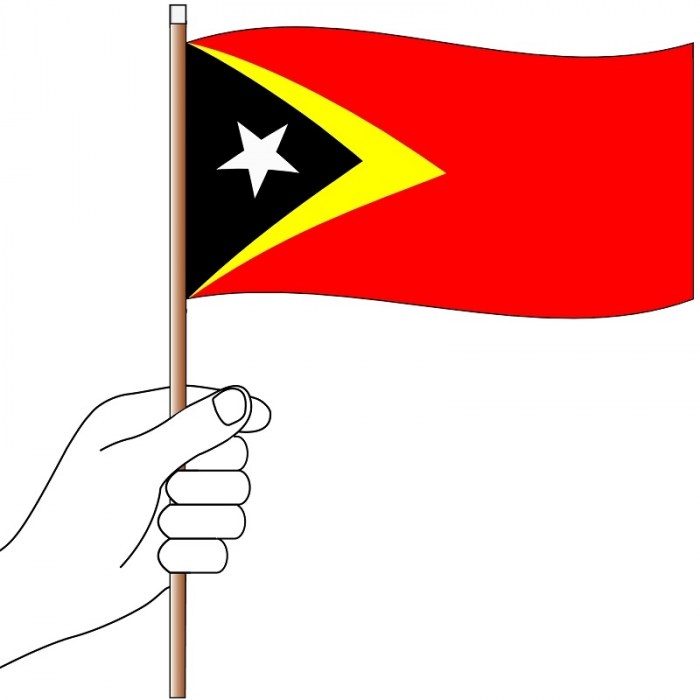 Timor Leste Handwaver Flag