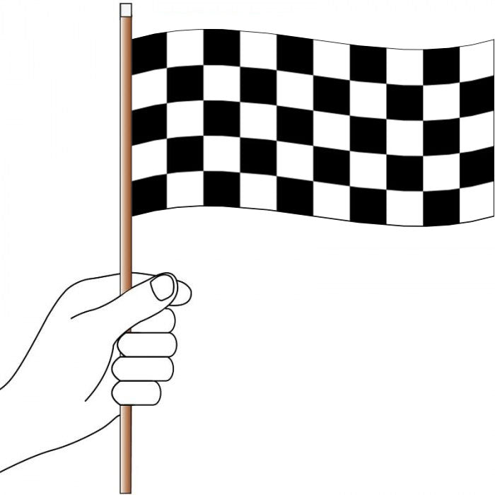 Checkered Racing Handwaver Flag