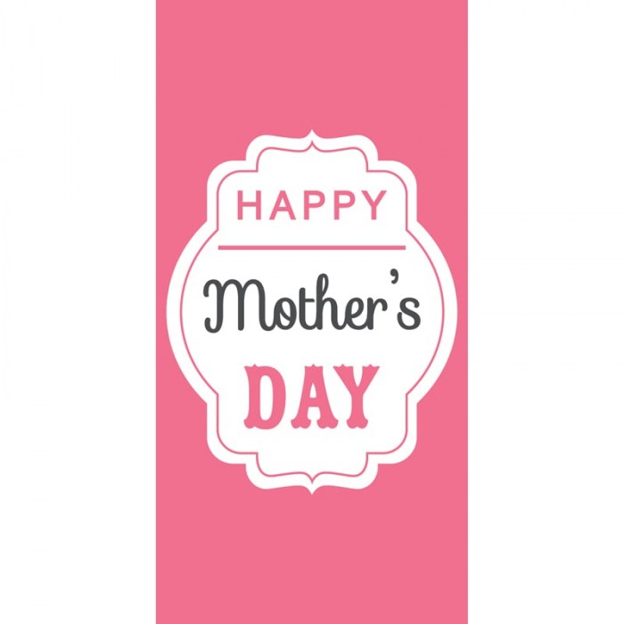 Mother's Day Flag - Light Pink (900mm x 1800mm)