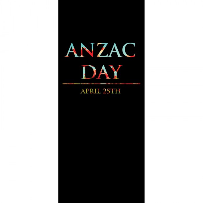 ANZAC Day Flag - Black
