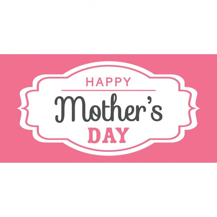 Mother's Day Flag - Light Pink (1800mm x 900mm)