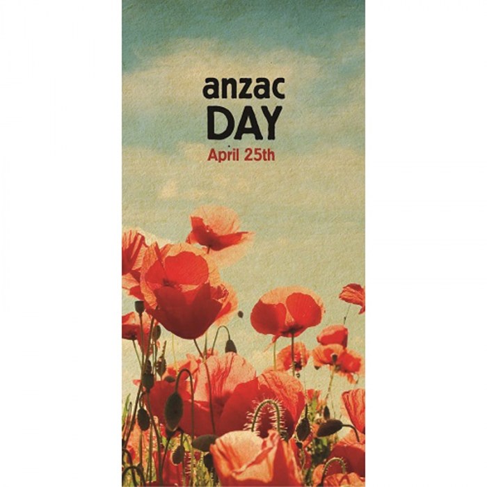 ANZAC Day Flag - Poppies and Sky