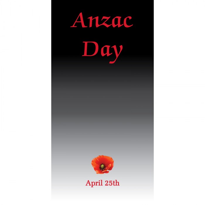 ANZAC Day Flag - Black Gradient