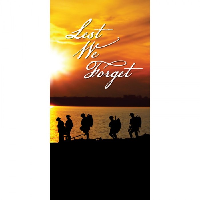 Lest We Forget Flag - Soldiers Silhouettes