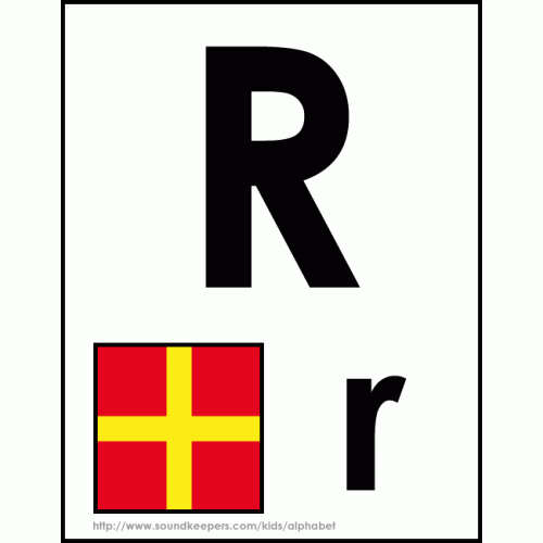R - Romeo Code Flag.