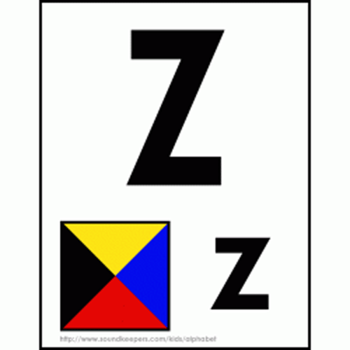 Z- Zulu Code Flag.