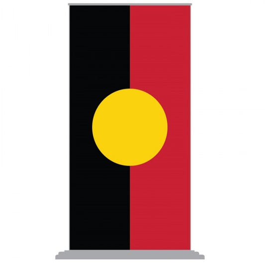 Aboriginal Pull Up Banner with Deluxe Base (2000mm x 1000mm)
