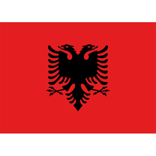Albania Flag (Sewn)