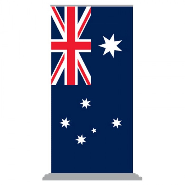 Australian Flag Pull Up Banner with Deluxe Base (2000mm x 1000mm)