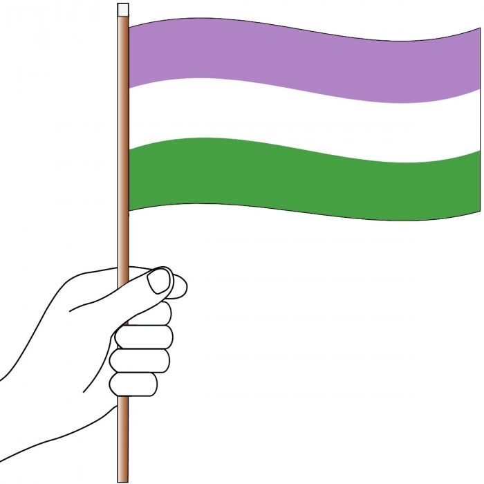 Gender Queer Handwaver Flag