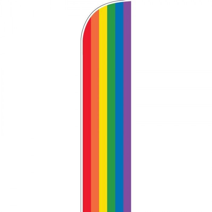 Rainbow Medium Feather Flag (650mm x 3000mm)