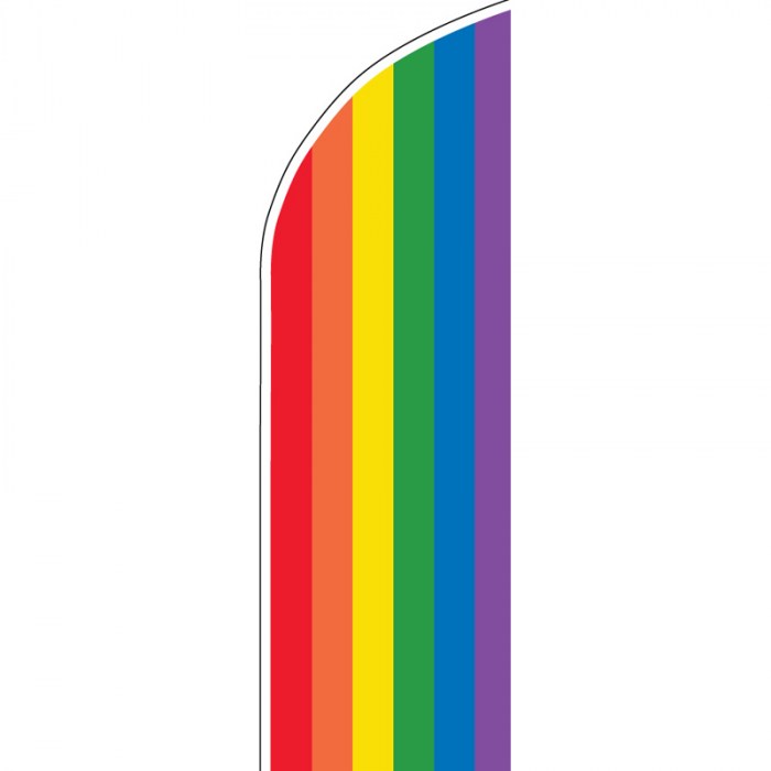 Rainbow Small Feather Flag (650mm x 2700mm)