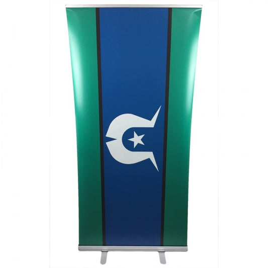 Torres Strait Islander Pull Up Banner with Standard Silver Base (2000mm x 1000mm)